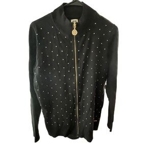 Anne Klein full zip sweater size large